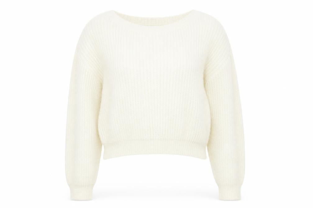love other things Womens White Round Neck Polyester Pullover Jumper Size S