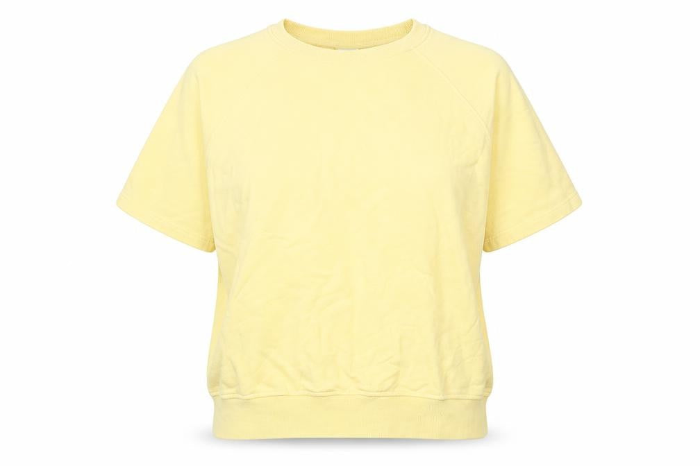 H&M Womens Yellow Round Neck Cotton Pullover Jumper Size M