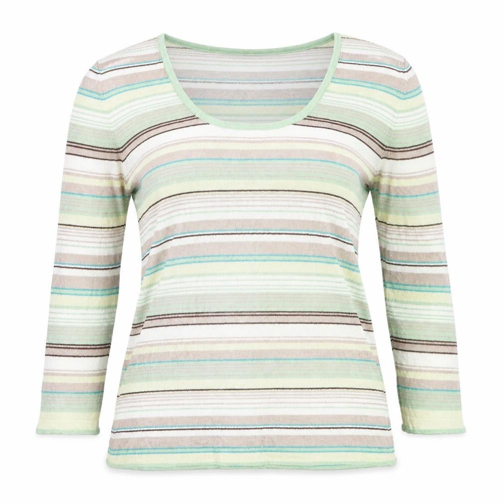 George Womens Multicoloured Scoop Neck Striped Viscose Pullover Jumper Size 12