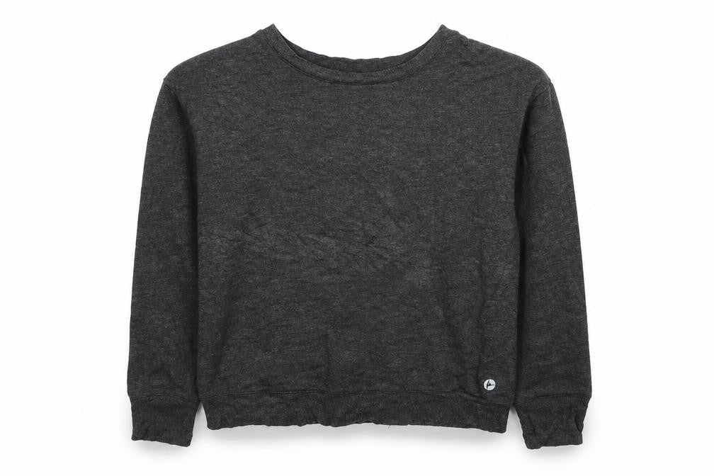 90 Degree Girls Grey Rayon Pullover Sweatshirt Size 7-8 Years Pullover - Tie Detail Back
