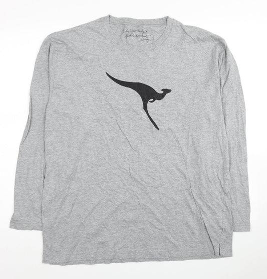 Morrissey Womens Grey Cotton Basic T-Shirt Size M Round Neck - Size M/L