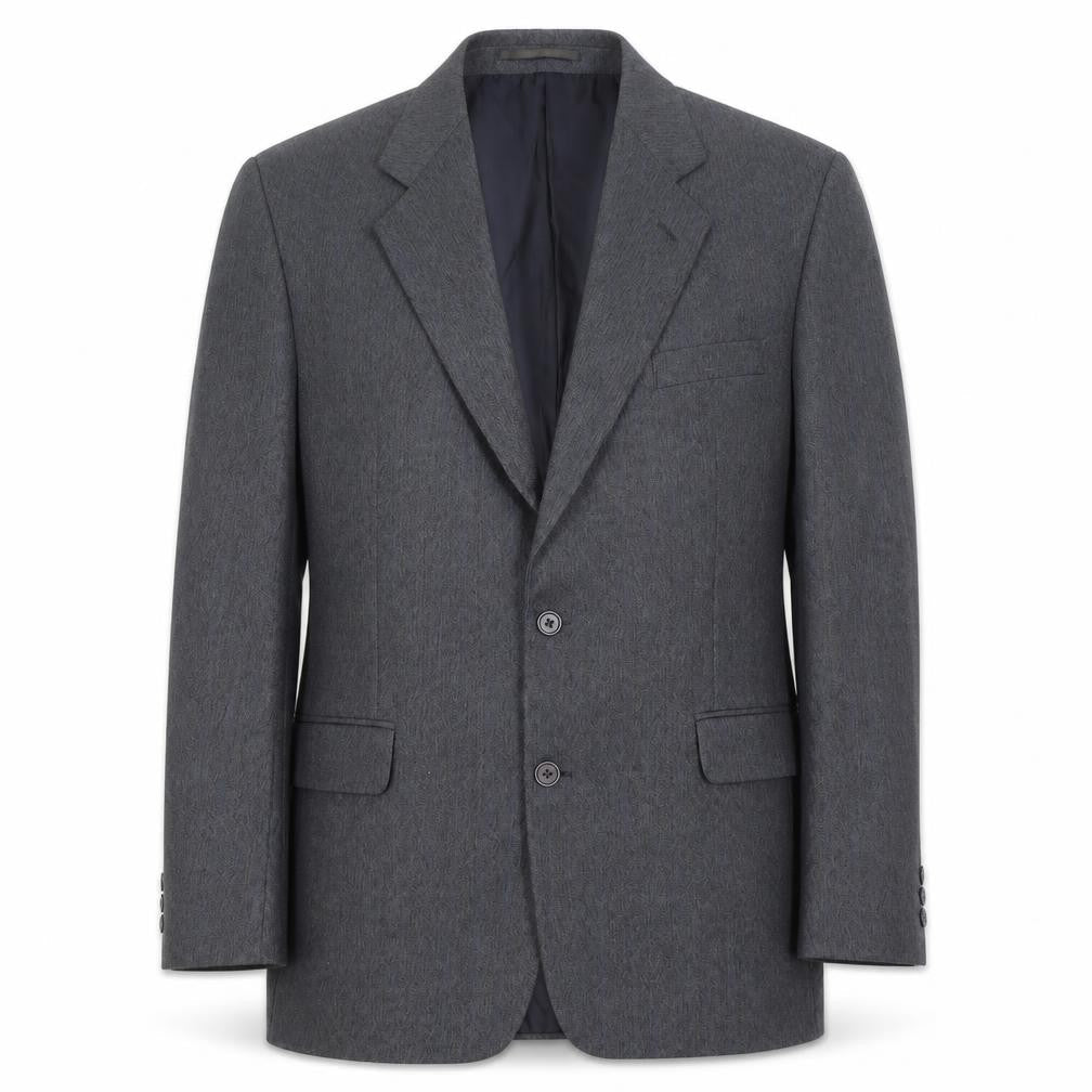 Greenwoods Mens Grey Striped Polyester Jacket Suit Jacket Size 42