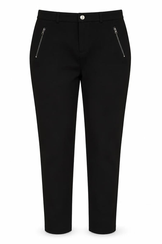 Romeo & Juliet Couture Womens Black Polyester Trousers Size L L28 in Regular Button