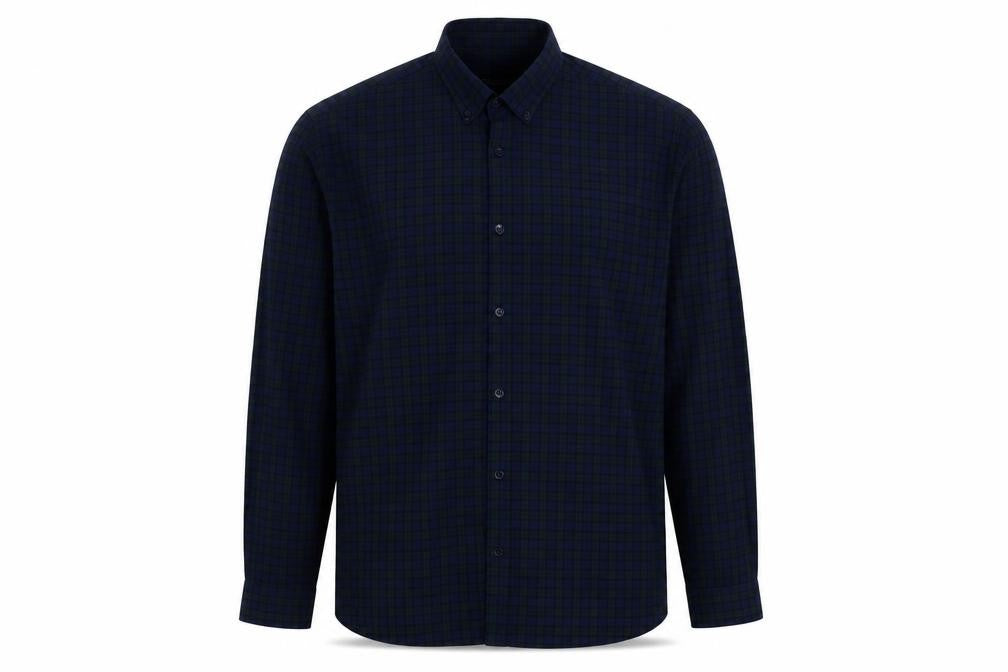 Cedarwood State Mens Green Check Cotton Button-Up Size 15.5 Collared Button