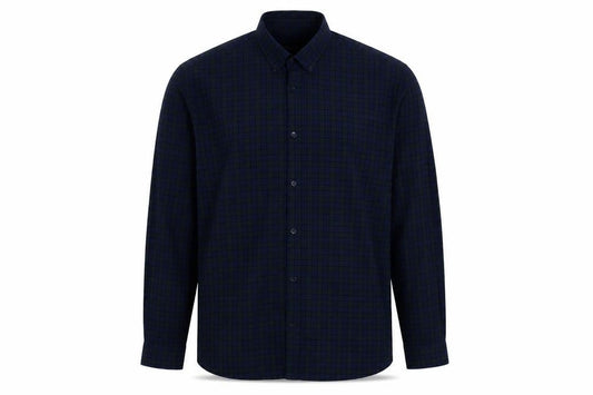 Cedarwood State Mens Green Check Cotton Button-Up Size 15.5 Collared Button