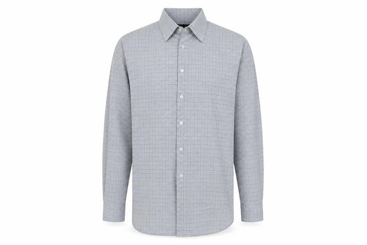 Marks & Spencer Mens Blue Polyester Button-Up Size 16 Collared Button