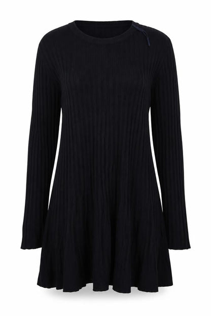 Next Womens Blue Viscose A-Line Size 12 Scoop Neck Pullover - Striped