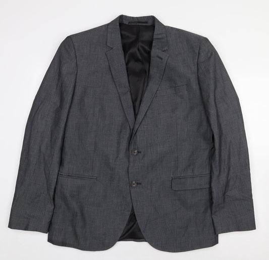 Red Herring Mens Grey Cotton Jacket Suit Jacket Size 44