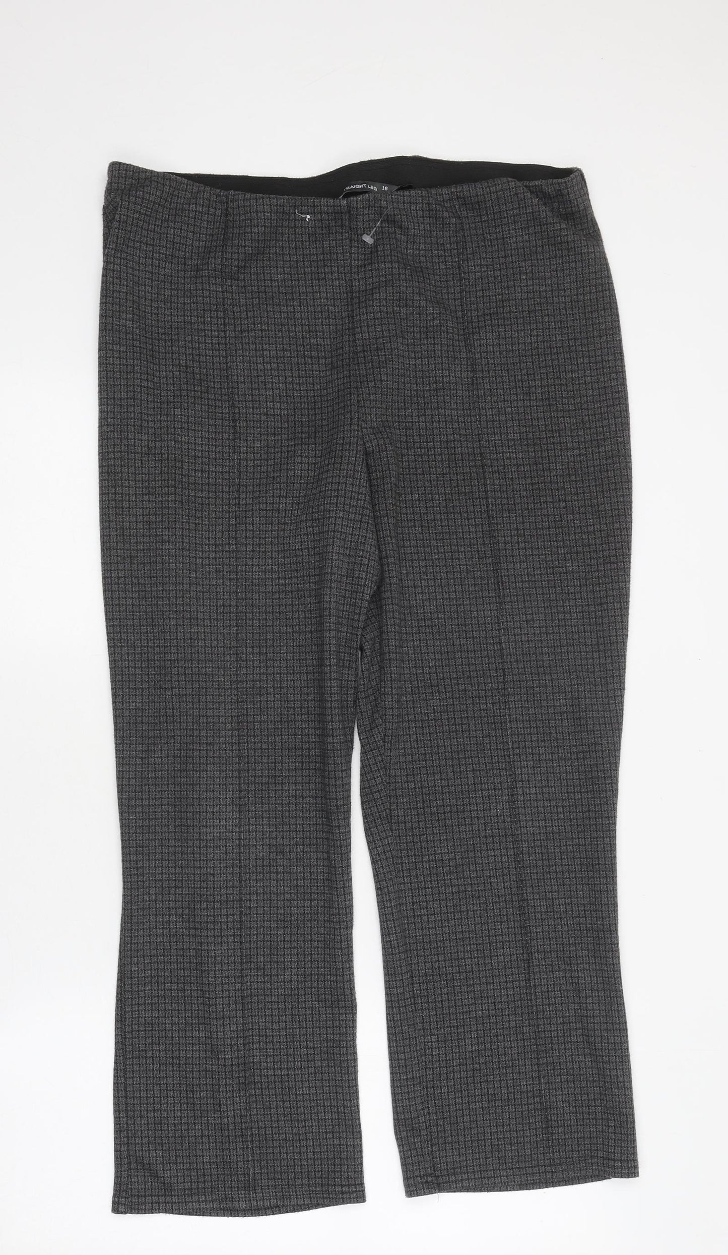 Preworn Womens Grey Polyester Trousers Size 18 L25 in Regular