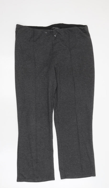 Preworn Womens Grey Polyester Trousers Size 18 L25 in Regular