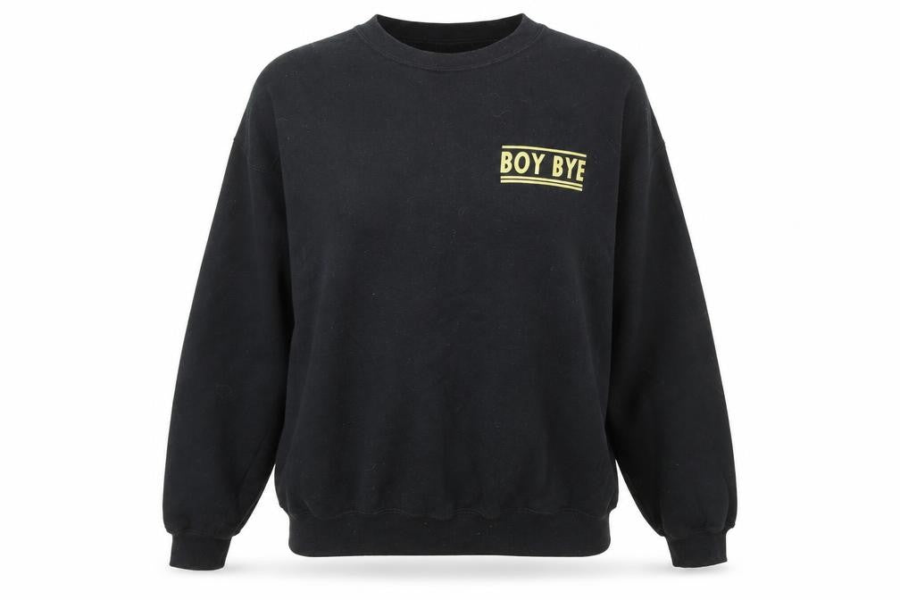 Love Womens Black 100% Cotton Pullover Sweatshirt One Size Pullover