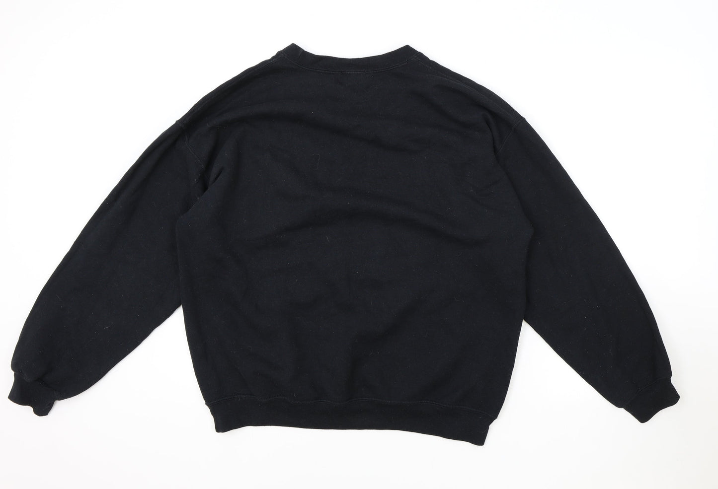 Love Womens Black 100% Cotton Pullover Sweatshirt One Size Pullover