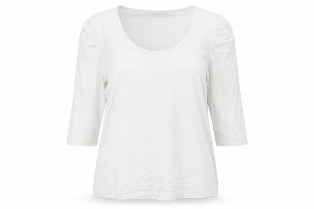 Godske Womens White Viscose Basic T-Shirt Size 16 Round Neck