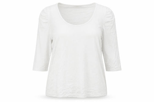 Godske Womens White Viscose Basic T-Shirt Size 16 Round Neck