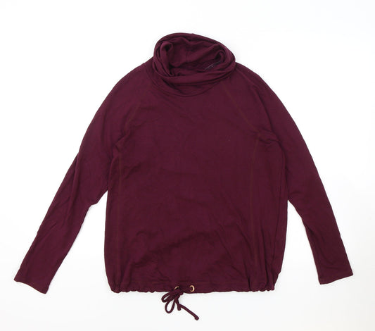 NEXT Womens Purple Roll Neck Modal Pullover Jumper Size 10 - Drawstring