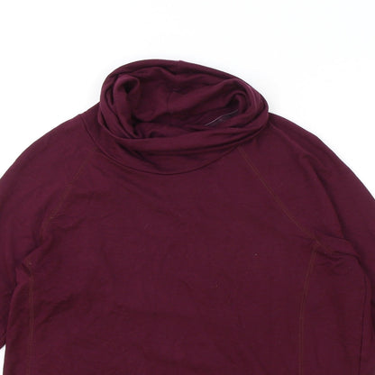 Next Womens Purple Roll Neck Modal Pullover Jumper Size 10 - Drawstring