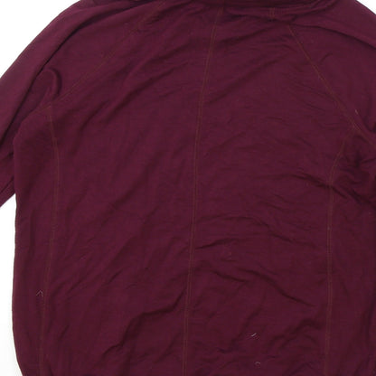 Next Womens Purple Roll Neck Modal Pullover Jumper Size 10 - Drawstring