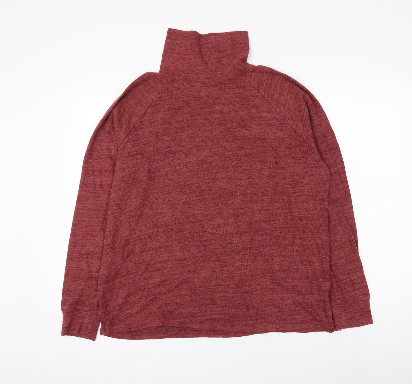 NEXT Womens Red High Neck Viscose Pullover Jumper Size 14