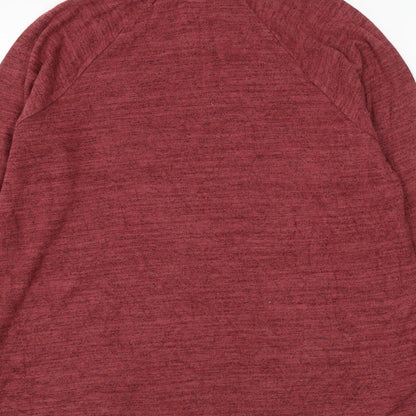 Next Womens Red High Neck Viscose Pullover Jumper Size 14
