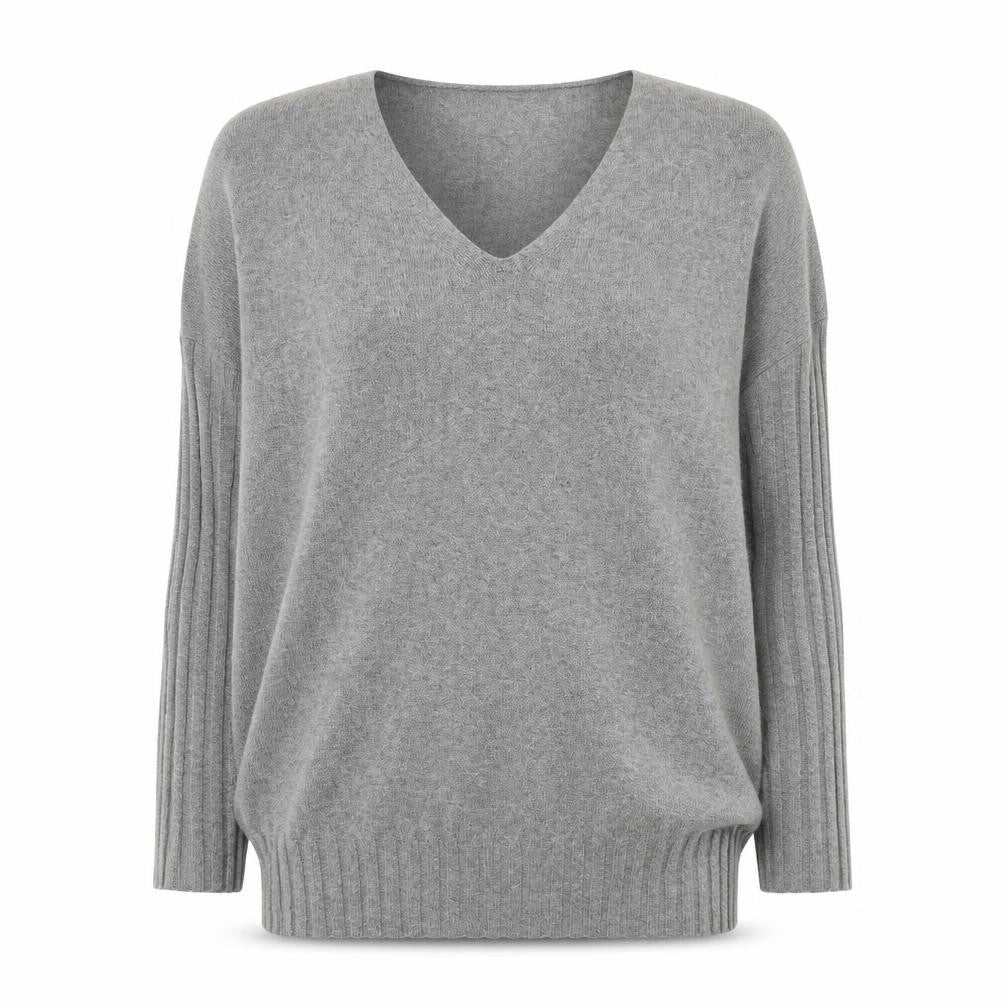 French Connection Womens Grey Round Neck Acrylic Pullover Jumper Size S