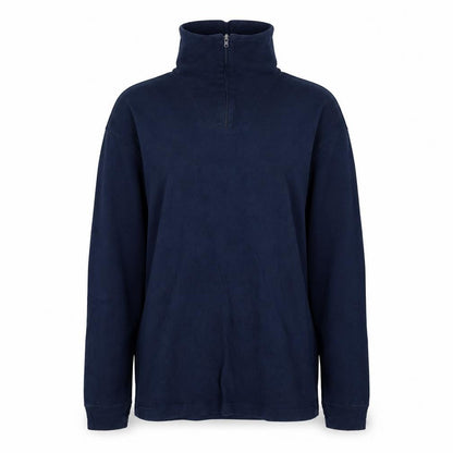 BHS Womens Blue Cotton Pullover Sweatshirt Size M Zip