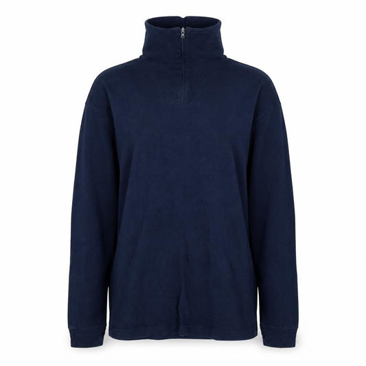 BHS Womens Blue Cotton Pullover Sweatshirt Size M Zip