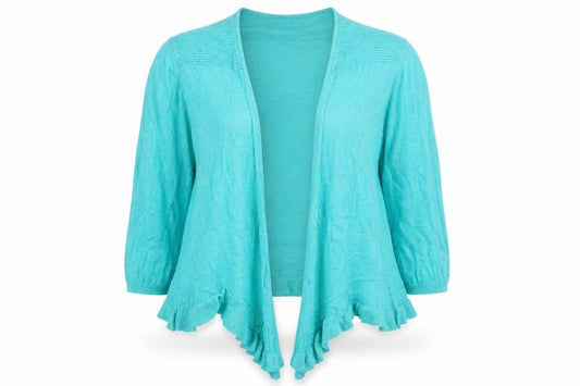 Bonmarché Womens Green V-Neck Viscose Cardigan Jumper Size M