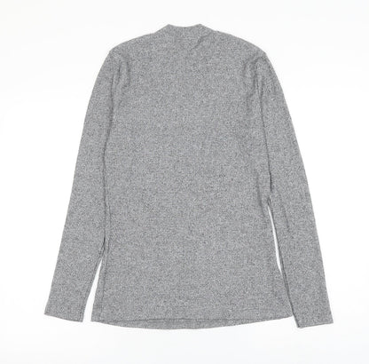 Next Womens Grey Round Neck Polyester Pullover Jumper Size 14