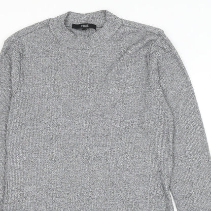 Next Womens Grey Round Neck Polyester Pullover Jumper Size 14