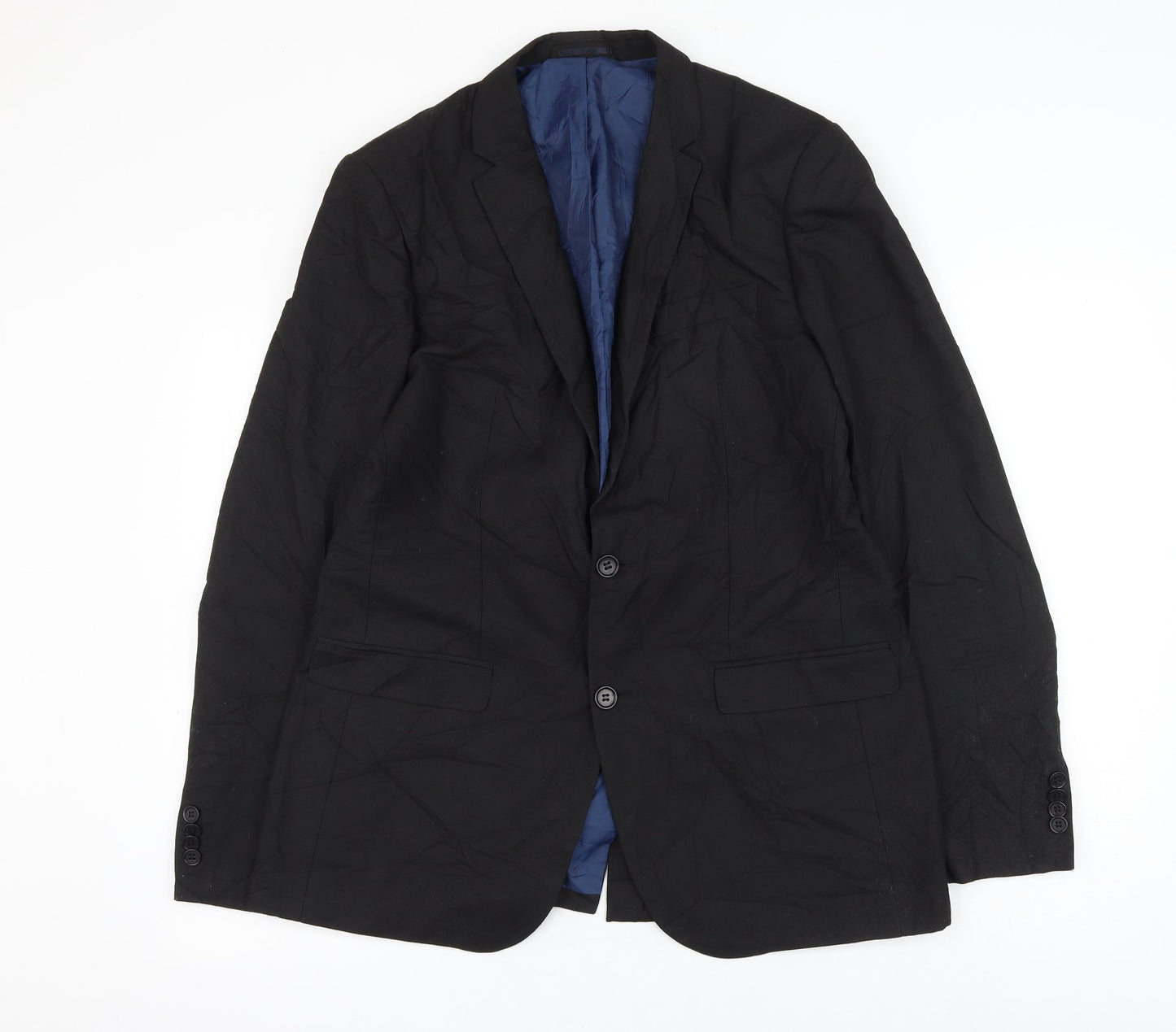 riveris Mens Black Polyester Jacket Suit Jacket Size 42