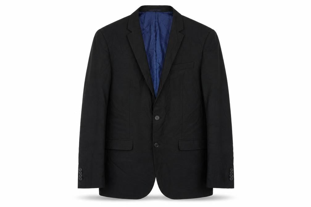 riveris Mens Black Polyester Jacket Suit Jacket Size 42