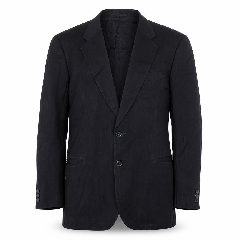 Marks & Spencer Mens Blue Striped Polyester Jacket Suit Jacket Size 42