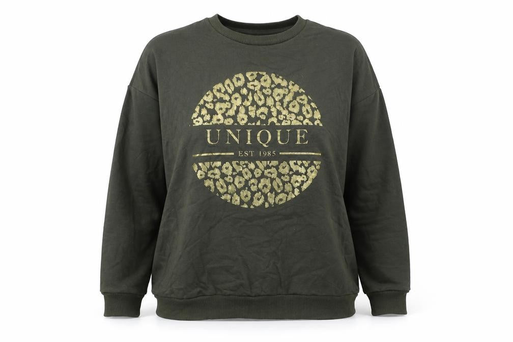 PEP & CO Womens Green Cotton Pullover Sweatshirt Size M Pullover - Unique