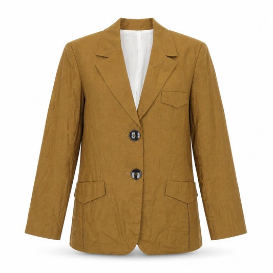 Zara Womens Brown Jacket Blazer Size S Button