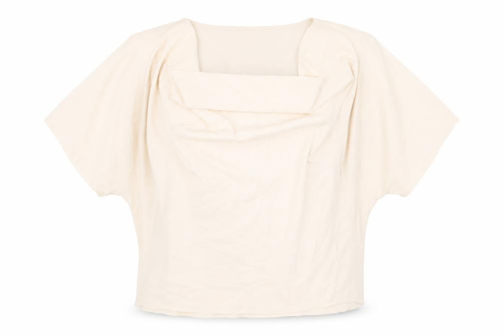 SheIn Womens Beige Polyester Basic Blouse Size L Cowl Neck