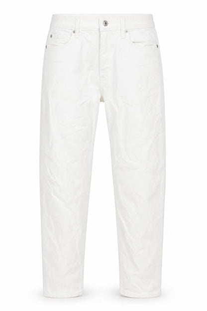 Gap Womens White Cotton Tapered Jeans Size 28 in L24 in Regular Button