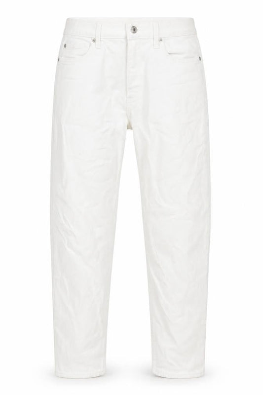 Gap Womens White Cotton Tapered Jeans Size 28 in L24 in Regular Button
