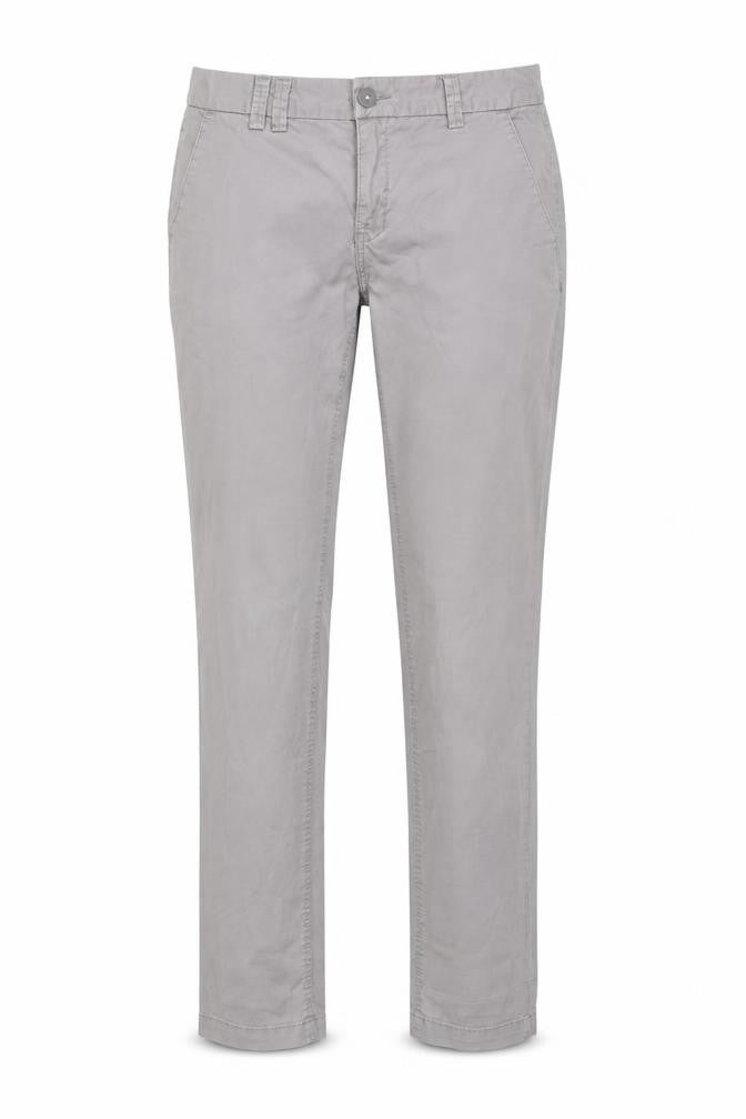 H&M Womens Grey Cotton Chino Trousers Size S L32 in Regular Button