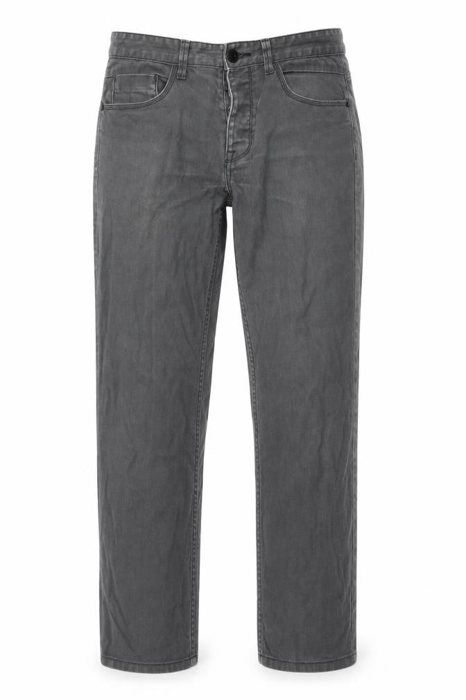 NEXT Womens Grey Cotton Straight Jeans Size 30 L29 in Slim Button