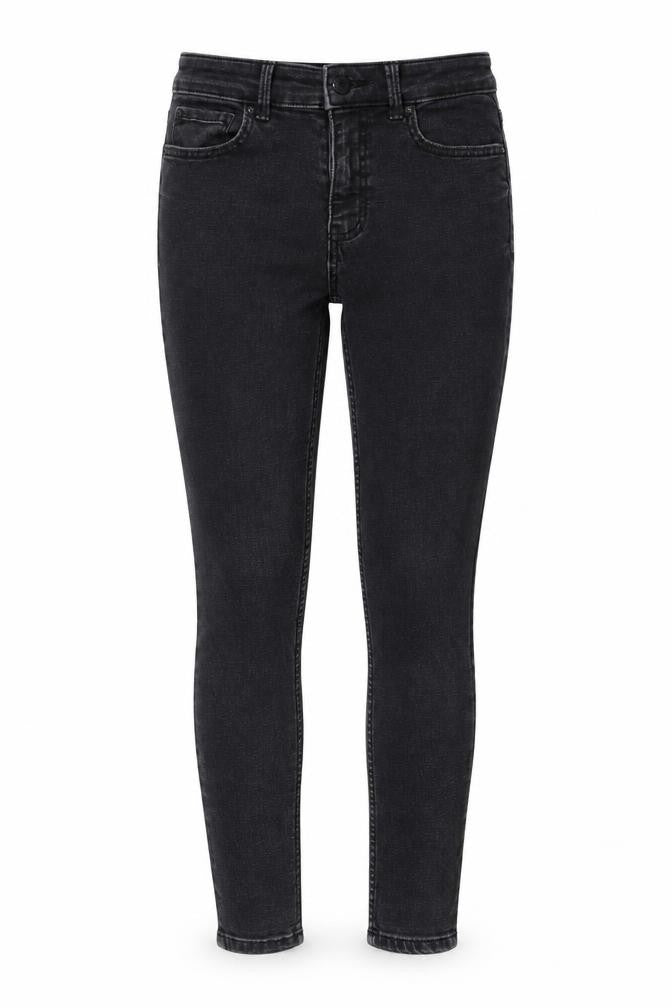 Marks & Spencer Womens Grey Cotton Skinny Jeans Size 8 L25 in Regular Button
