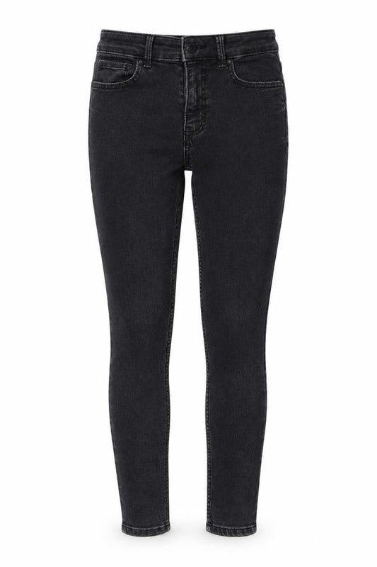 Marks & Spencer Womens Grey Cotton Skinny Jeans Size 8 L25 in Regular Button