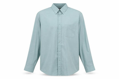 George Mens Green Polyester Button-Up Size 16 Collared Button