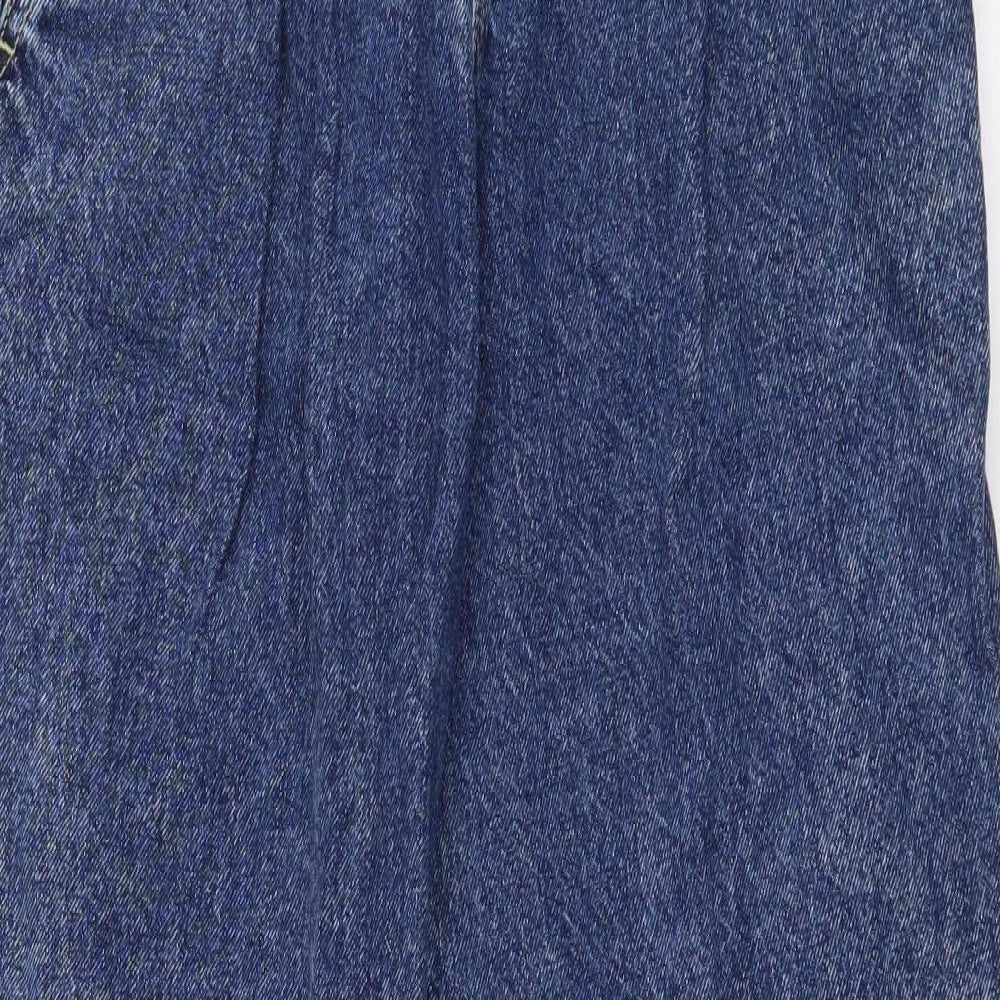 STR Womens Blue Cotton Mom Jeans Size 26 in L26 in Regular Button