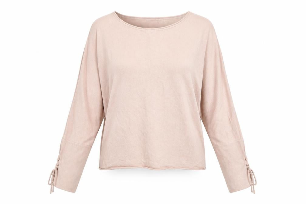 Stardivarius Womens Pink Round Neck Acrylic Pullover Jumper Size S