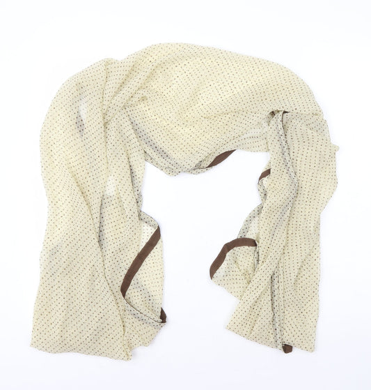 Preworn Womens Beige Polka Dot Polyester Scarf - 28