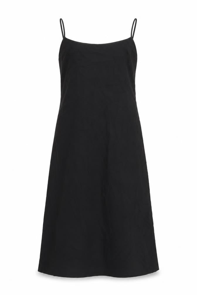 Marks & Spencer Womens Black Polyester Slip Dress Size 10 Square Neck Pullover