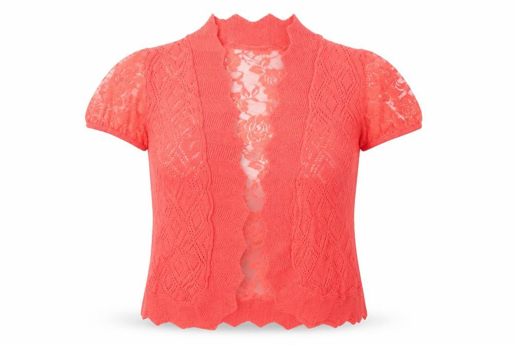 Be Beau Womens Pink Round Neck Elastane Cardigan Jumper Size 12