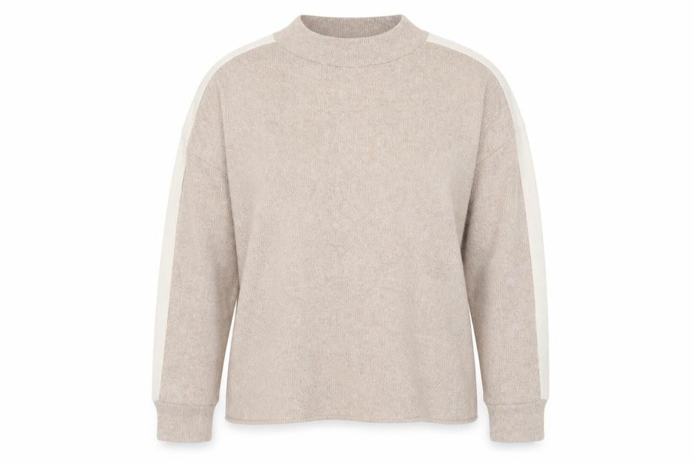 F&F Womens Beige Round Neck Acrylic Pullover Jumper Size 14