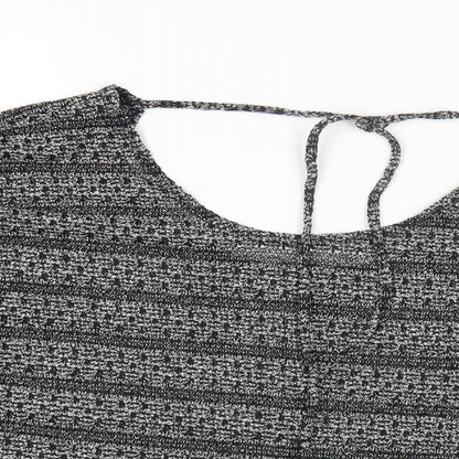 Next Womens Grey Round Neck Polyester Pullover Jumper Size 16