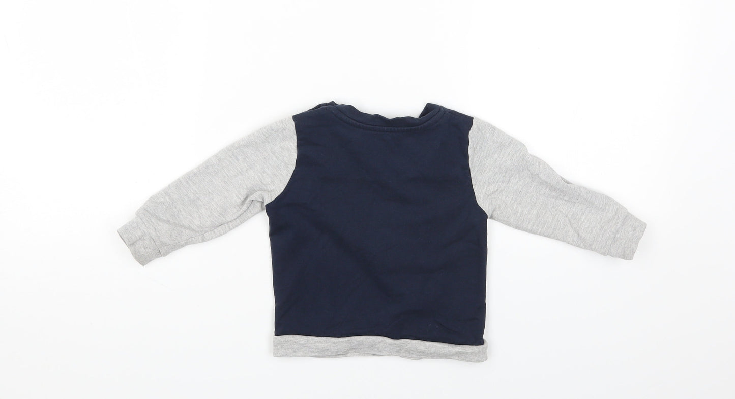 PEP&CO Baby Grey Cotton Pullover Jumper Size 9-12 Months Pullover